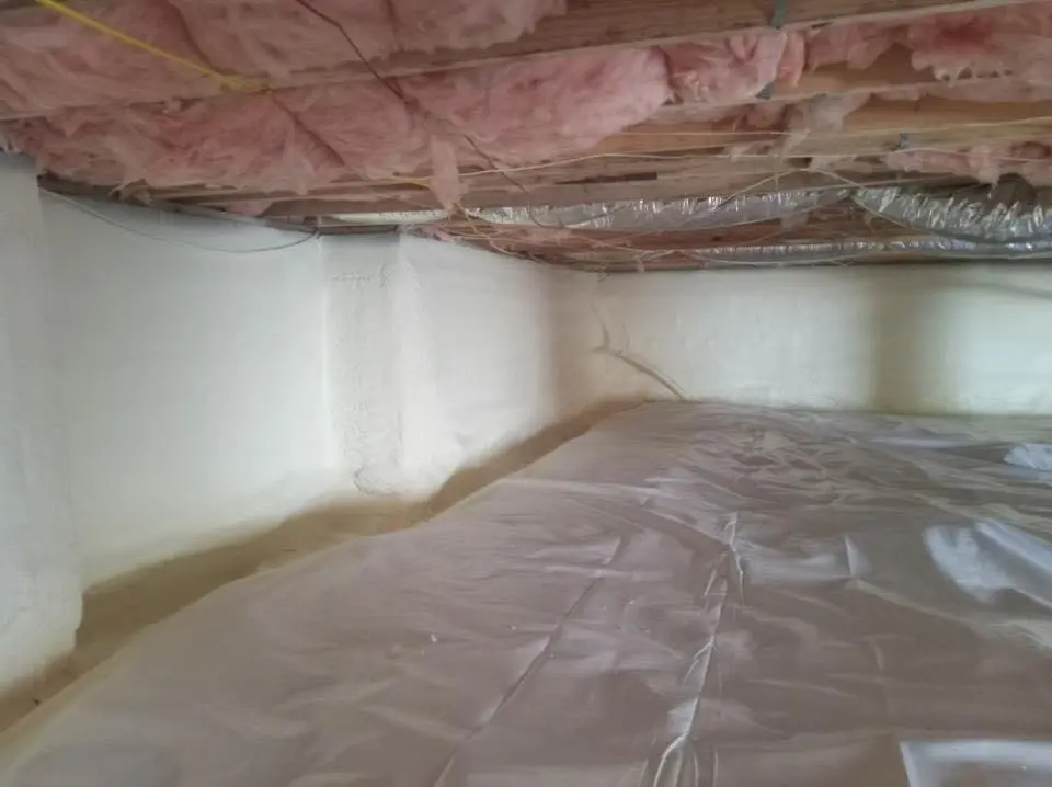 Crawl space encapsulation with closed-cell spray foam for Spray Foam Roofing in Windsor